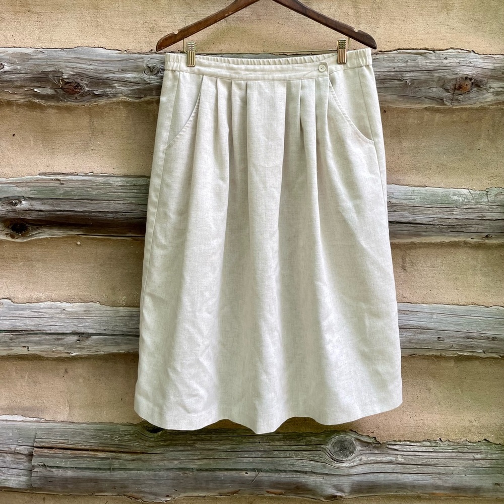 Vintage The Petite Concept Linen Blend Skirt